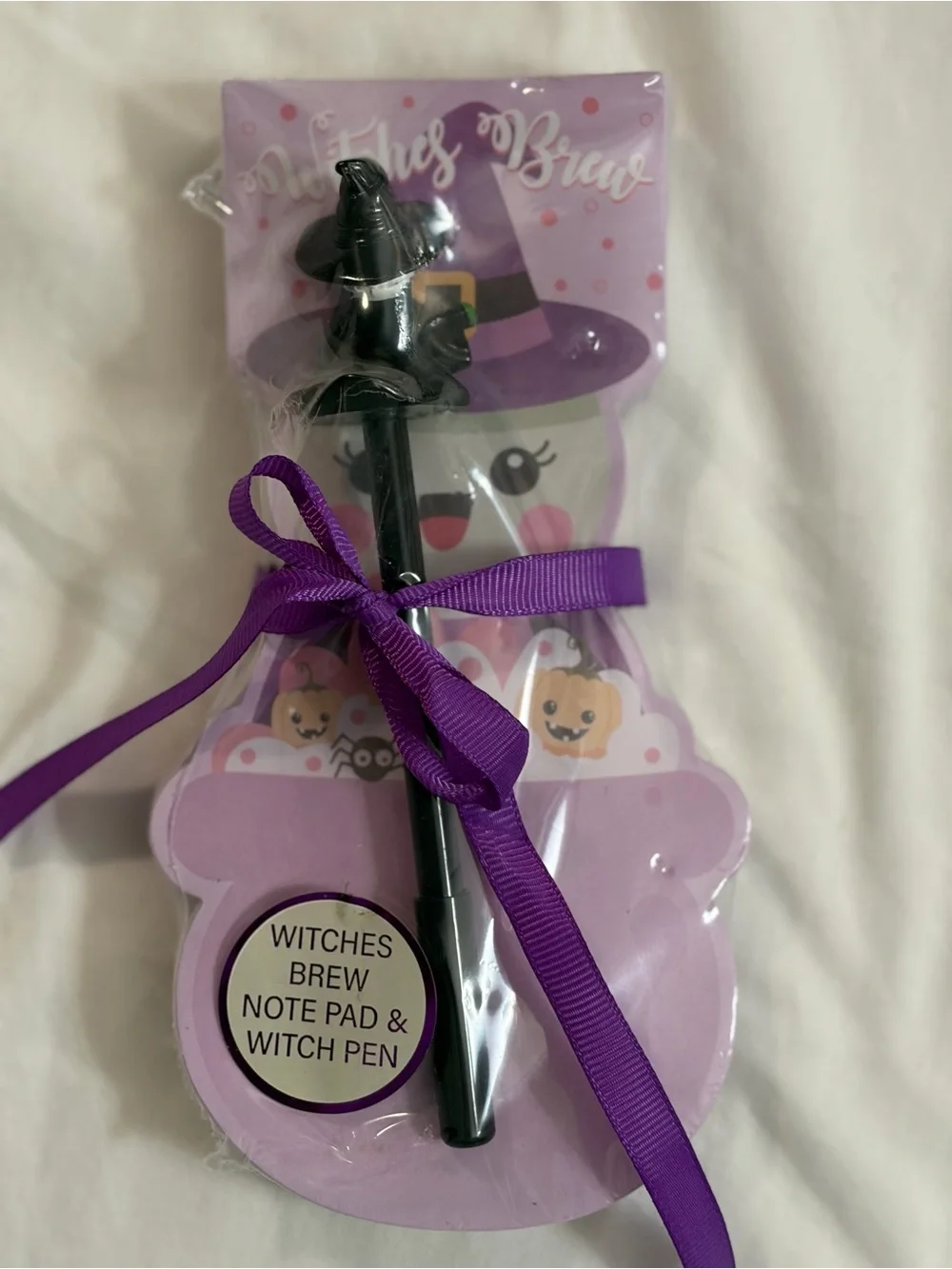 Votum Witches Brew Halloween Notepad and Witch Pen Set New